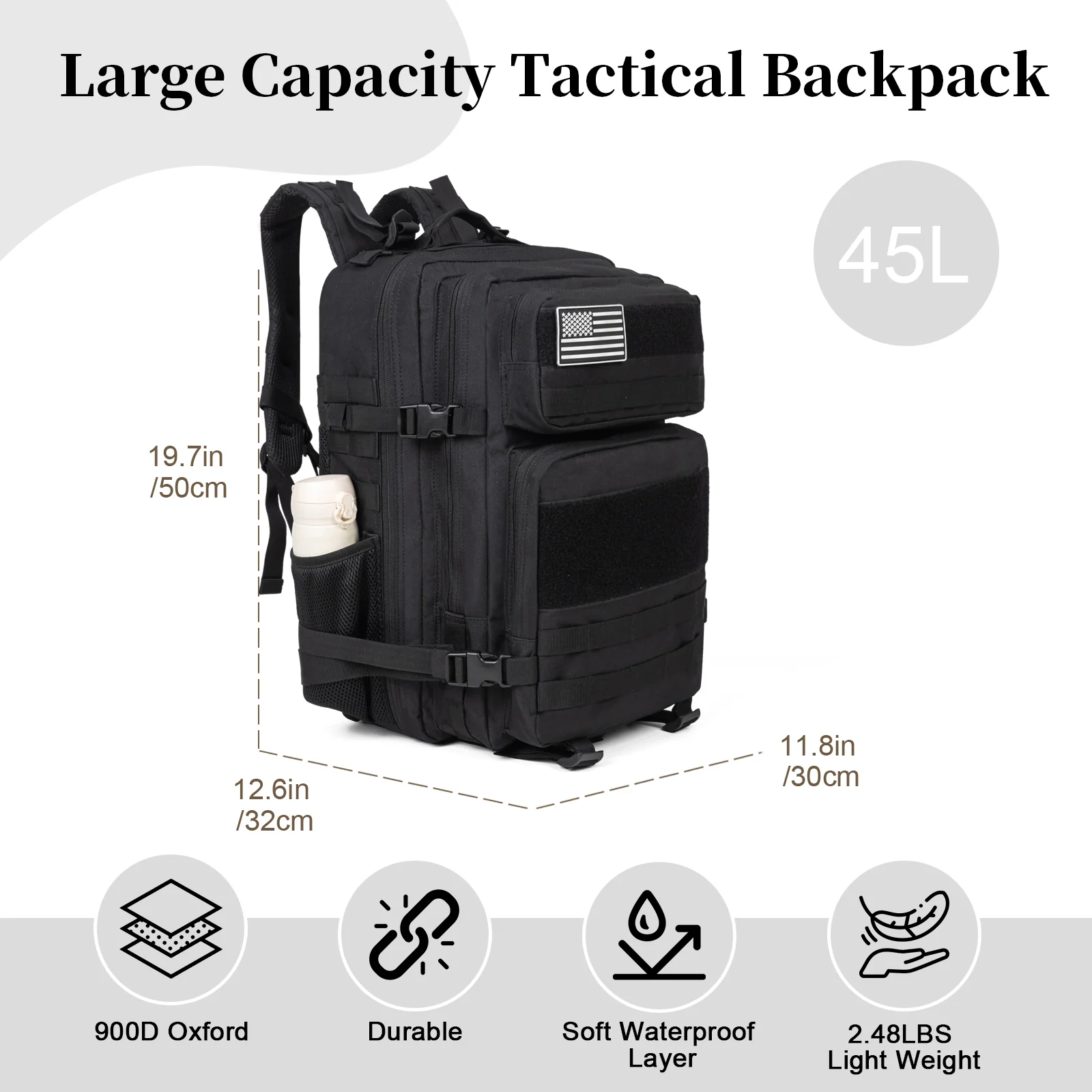 60L Militär-Taktikrucksack für – Urban Backpack Tactical Bewertung und Preis