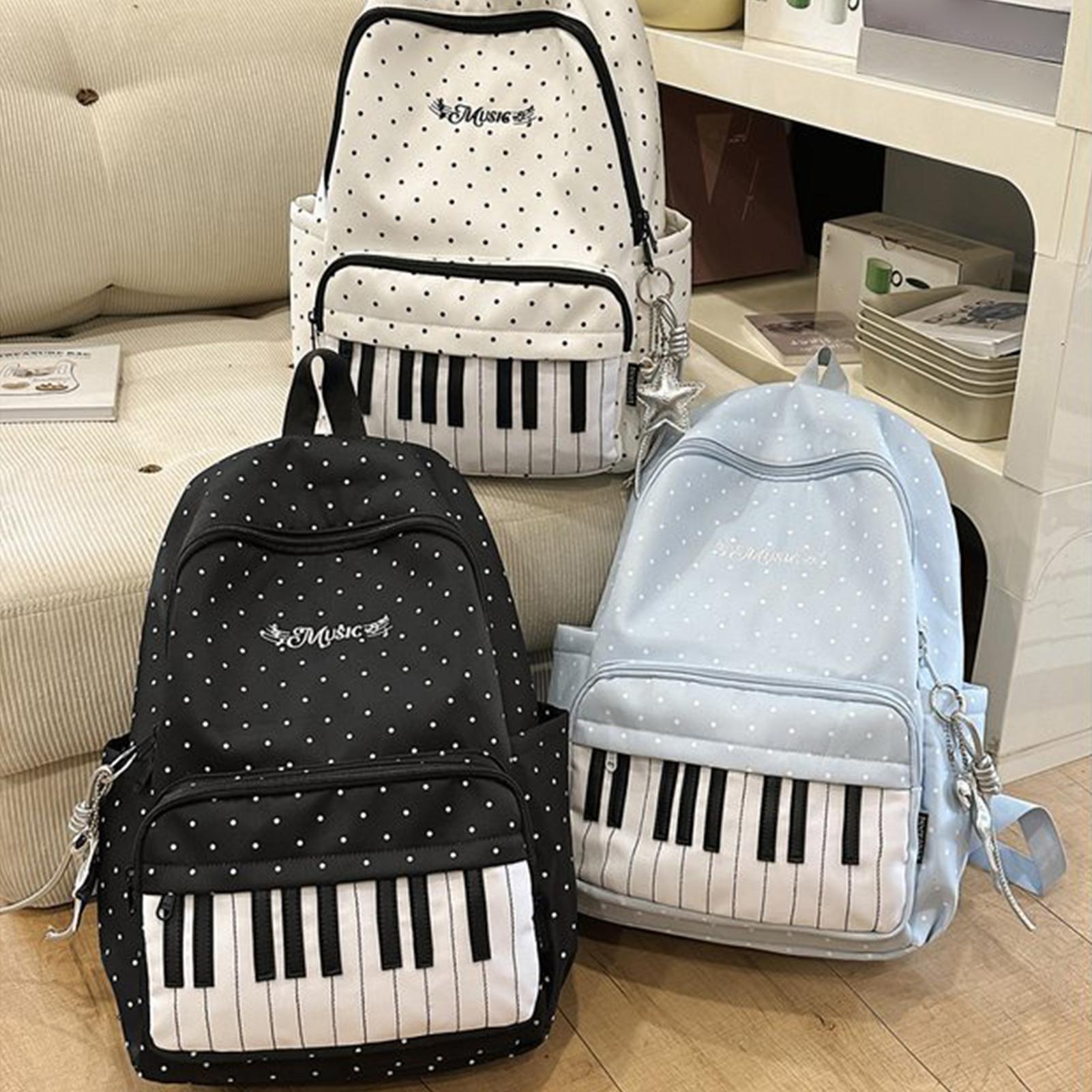Reiserucksack mit Klavier-Prin – Fashion Backpack Women Bewertung und Preis